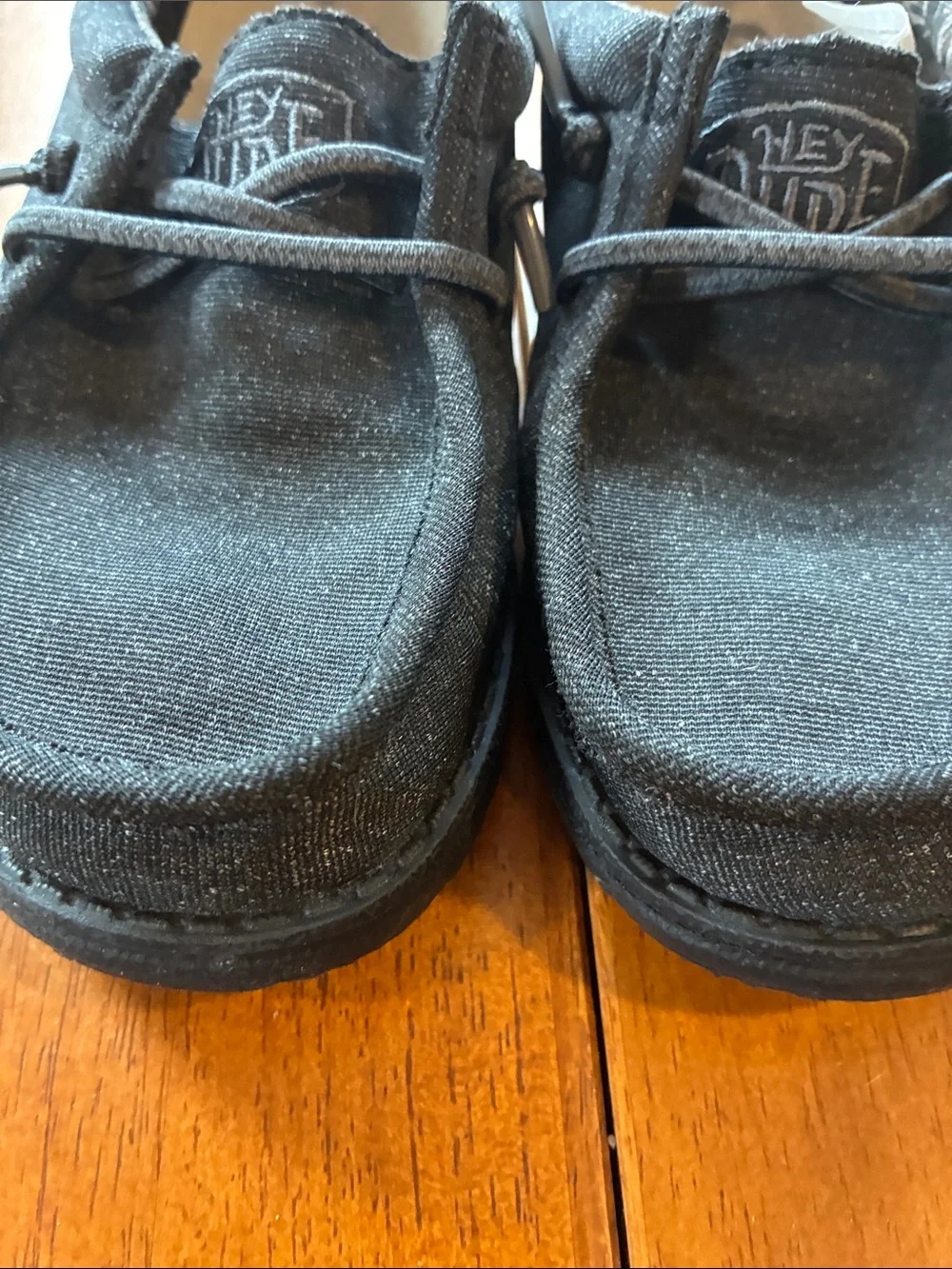 Hey Dude Wally Youth Basic Black Slip-On Shoes Kids Size K11 Lightweight